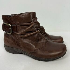 Clarks Chris Sydney Brown Leather Ankle Boots Fall Winter Minimalist casual